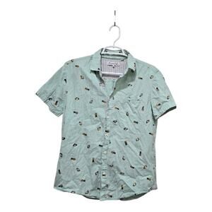 Sovereign Code Mint Green Pineapple Button Up Shirt Men’s Size S